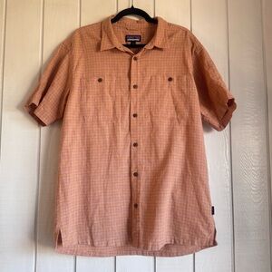 Patagonia Orange Button Down Tee